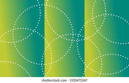 Lime, green and teal gradient wallpaper design vector. Minimal abstract background illustration. Modern geometric banner. Abstract dotted circle pattern illustration 