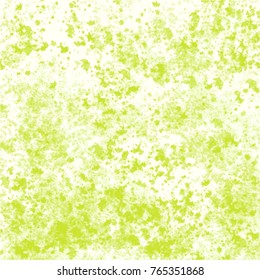 lime green watercolor irregular ink spot pattern on white background, vector illustration