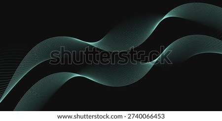 Lime Green Wavy Lines on Dark Backdrop: A Serene and Dynamic Abstract Art Piece Showcasing Flowing Energy and Geometric Precision for Design and Technology Projects