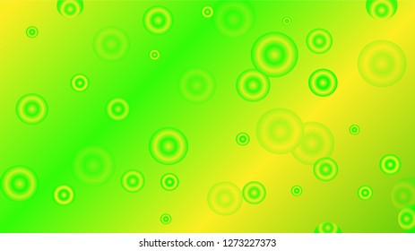 Lime green and yellow abstract gradient vector background with dots/ bubbles all over 