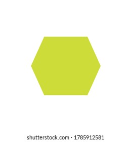 lime hexagon basic simple shapes isolated on white background, geometric semicircle icon, 2d shape symbol semicircle, clip art geometric semicircle shape for kids learning