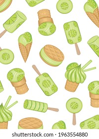 Lime ice cream with lime wedges. Background. Multi-colored image in sketch style. Vertical orientation. Element for design. Vector illustration.
