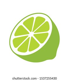 Lime icon citruses isolated on white background vector illustration