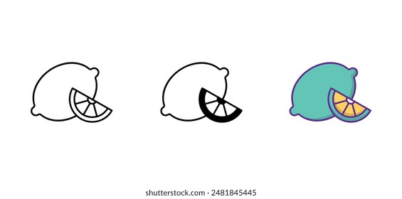 Lime icon design with white background stock illustration
