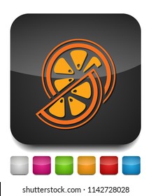 lime icon, lemon slice, fresh healthy fruit