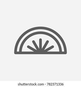 Lime icon line symbol. Isolated vector illustration of lemon sign concept for your web site mobile app logo UI design.