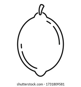 Lime icon. Outline lime vector icon for web design isolated on white background