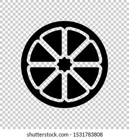 The lime icon is sliced ​​round