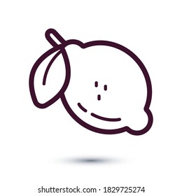 Lime icon thin line for web and mobile, modern minimalist flat design. Eps 10 vector illustration.