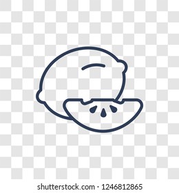 Lime icon. Trendy linear Lime logo concept on transparent background from Fruits and vegetables collection