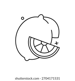 Ícone de limão vetor ilustração de stock