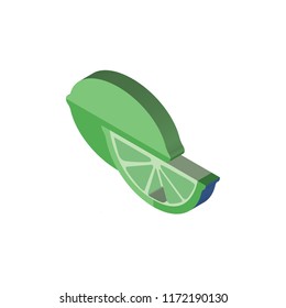 Lime isometric left top view 3D icon