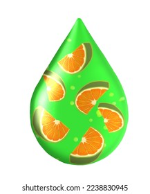 lime juice drop with illustration of a slice of lime in the drop and light green background wallpaper.
