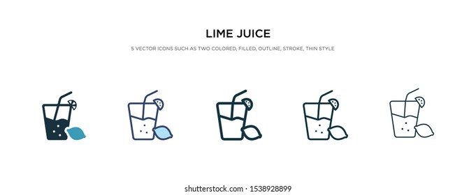 lime juice icon in different style vector illustration. two colored and black lime juice vector icons designed in filled, outline, line and stroke style can be used for web, mobile, ui