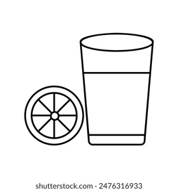 lime juice icon with white background vector stock illustration