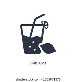 lime juice isolated icon. Simple element illustration from summer concept. lime juice editable logo symbol design on white background. Can be use for web and mobile.