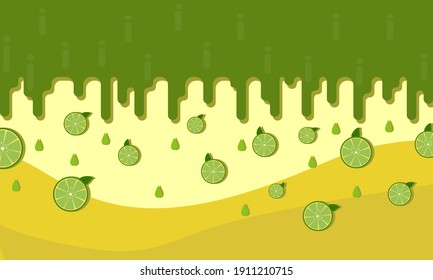 fondo lima y limón
y con rodajas
