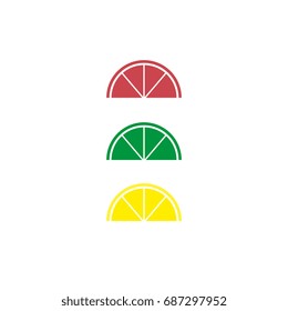 Lime or lemon fruit drink logo template design
