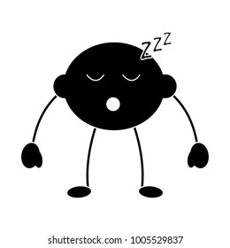 lime or lemon sleeping fruit kawaii icon image 