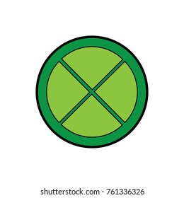 lime or lemon wedge icon image 