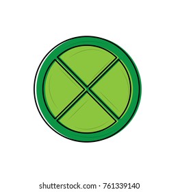 lime or lemon wedge icon image 