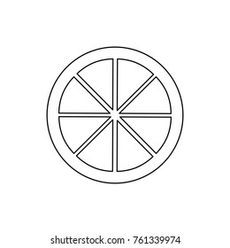 lime or lemon wedge icon image 