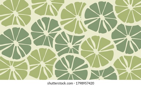 lime line art background vector, wallpaper and print, fruit, lemon, Vector illustration.