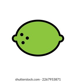 Lime line icon isolated on white background. Black flat thin icon on modern outline style. Linear symbol and editable stroke. Simple and pixel perfect stroke vector illustration.
