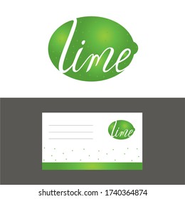 Lime logo. Business card. Lime brand