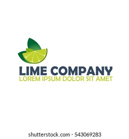 Lime logo company. Citrus. Vector logo illustration