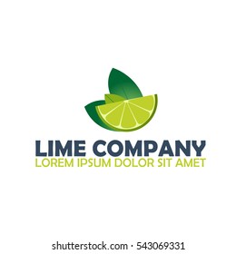 Lime logo company. Citrus. Vector logo illustration