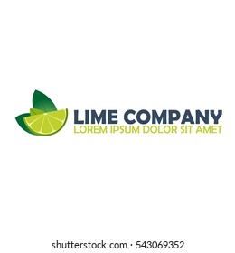 Lime logo company. Citrus. Vector logo illustration