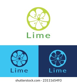 lime logo design vector template,