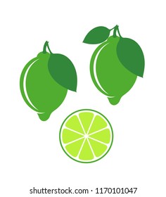 Lime logo. Isolated lime on white background
