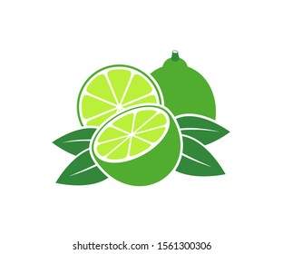 Lime logo. Isolated lime on white background