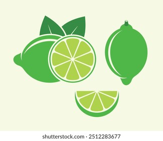 Lime logo. Isolated lime on white background