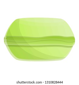 Lime macaroon icon. Cartoon of lime macaroon vector icon for web design isolated on white background