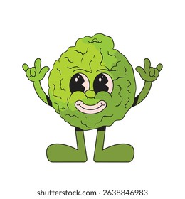 Lime mascot logo retro character cartoon icon illustration