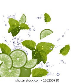 Lime, Mint and splash of water 