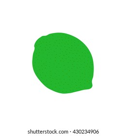 Lime. Object isolated on white background. Vector illustration.