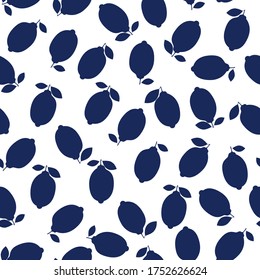 Lime on a white background. Tropical fruits. Seamless pattern. Vector illustration.