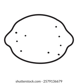 Lime. Outline isolated icon. Vector illustration. Organic healthy food. 