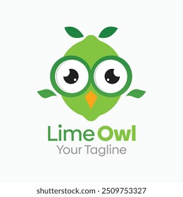 Design-Vorlage für Lime Owl-Logo. Gut für Unternehmen, Agentur, Gemeinschaft und Organisation