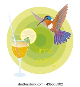 Lime party. Vector illustration