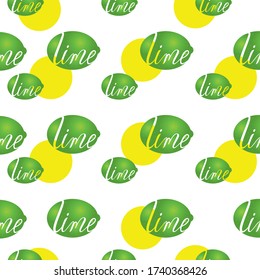 Lime pattern. Brand vector pattern