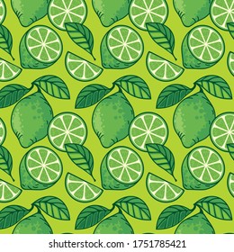 Lime pattern. Bright, juicy citrus.
