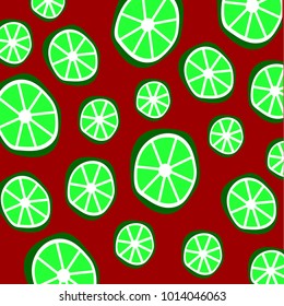 Lime pattern. Vector illustration