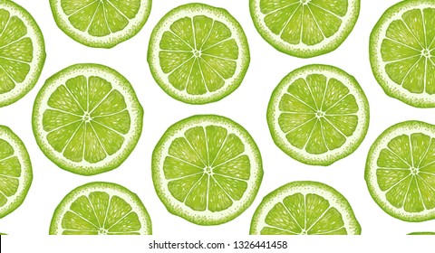 Lime pattern. Watercolor lime. Suitable for curtains, wallpaper, fabrics, wrapping paper.