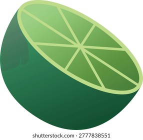 Lime picture no outline, Flat art, illustration for graphic design