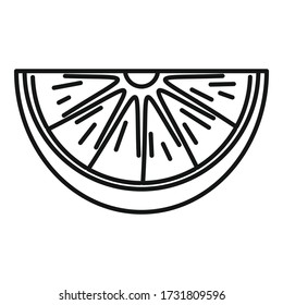 Lime piece icon. Outline lime piece vector icon for web design isolated on white background